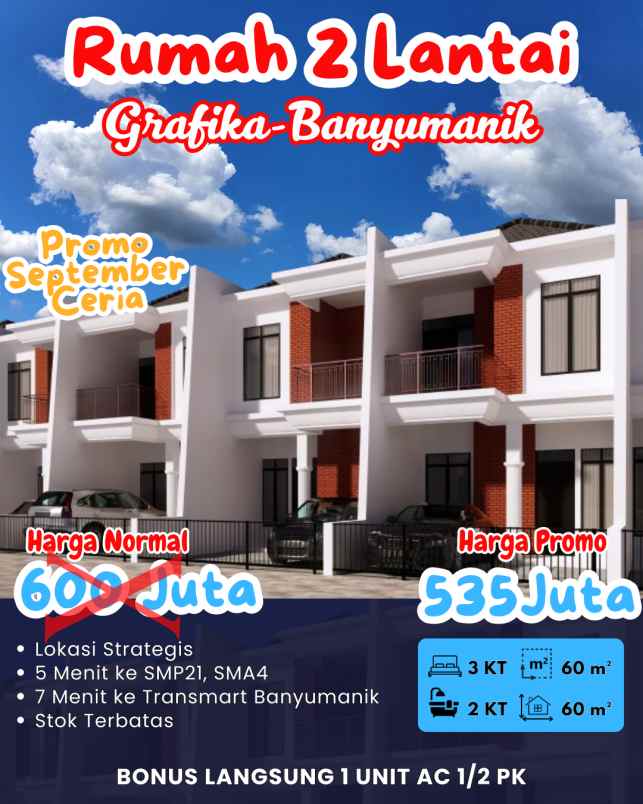 dijual rumah grafika banyumanik