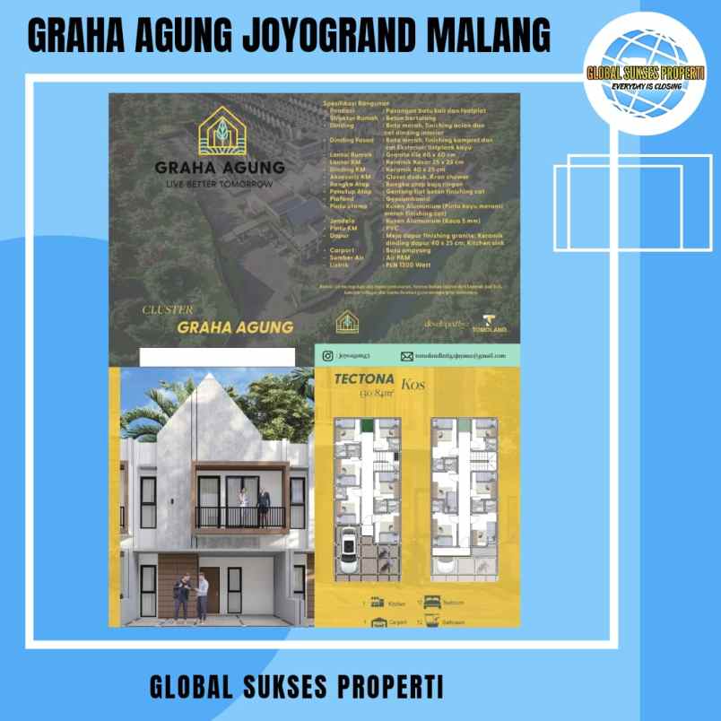 dijual rumah graha agung joyogrand