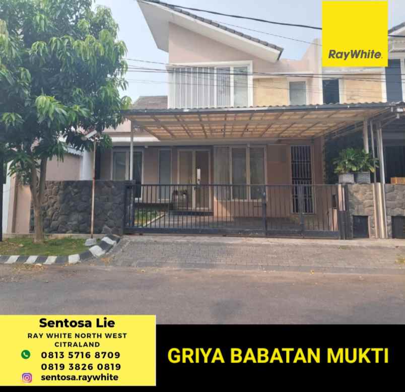 dijual rumah griya babatan mukti