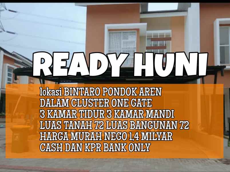 dijual rumah jalan raya pondok aren