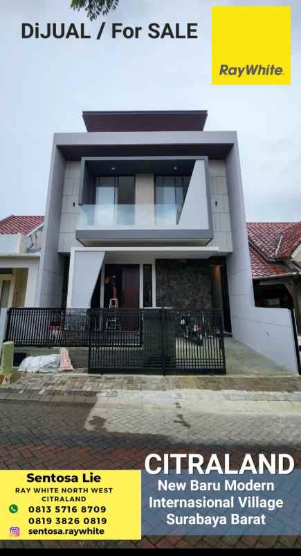 dijual rumah jalan taman internasional