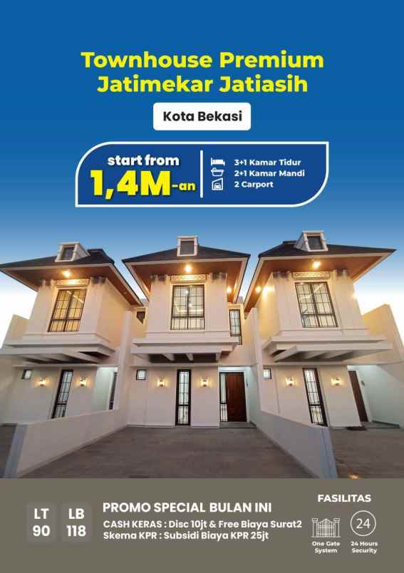 dijual rumah jatiasih bekasi