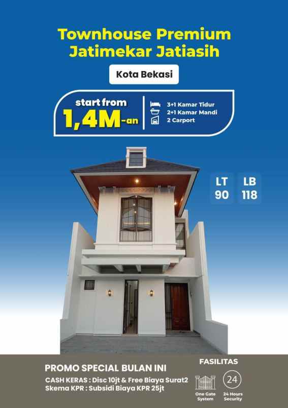 dijual rumah jatiasih bekasi