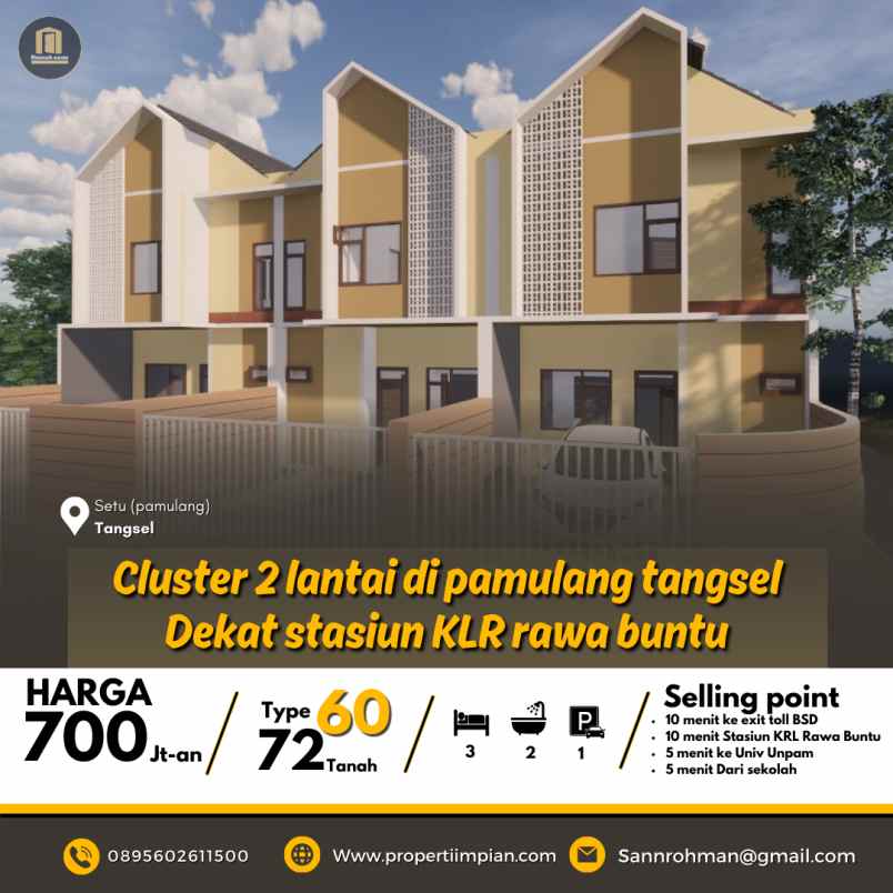 dijual rumah jl bakti jaya setu pamulang