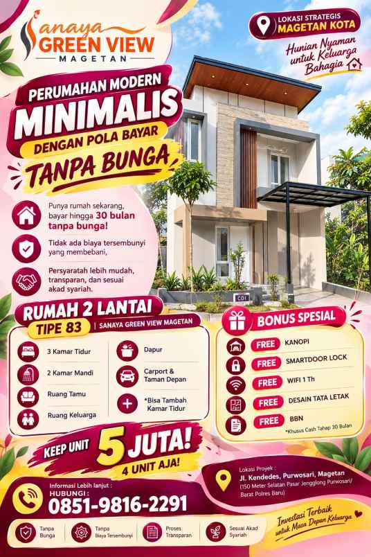 dijual rumah jl kendedes purwosari