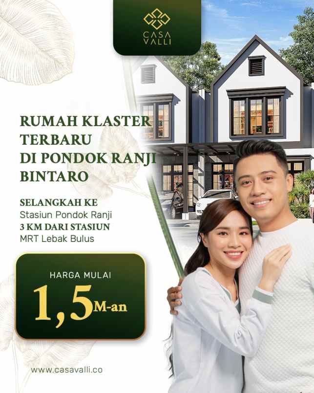 dijual rumah jl raya bintaro