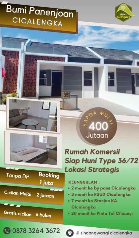 dijual rumah jl sindangwangi cicalengka