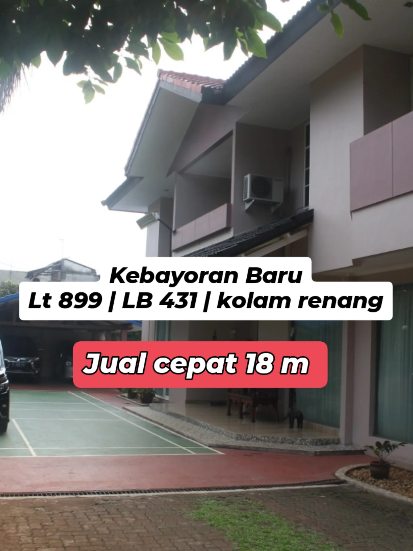 dijual rumah jln raya kebayoran baru