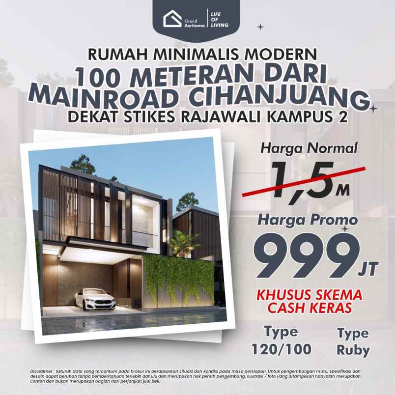 dijual rumah jln tutugan cihanjuang rahayu