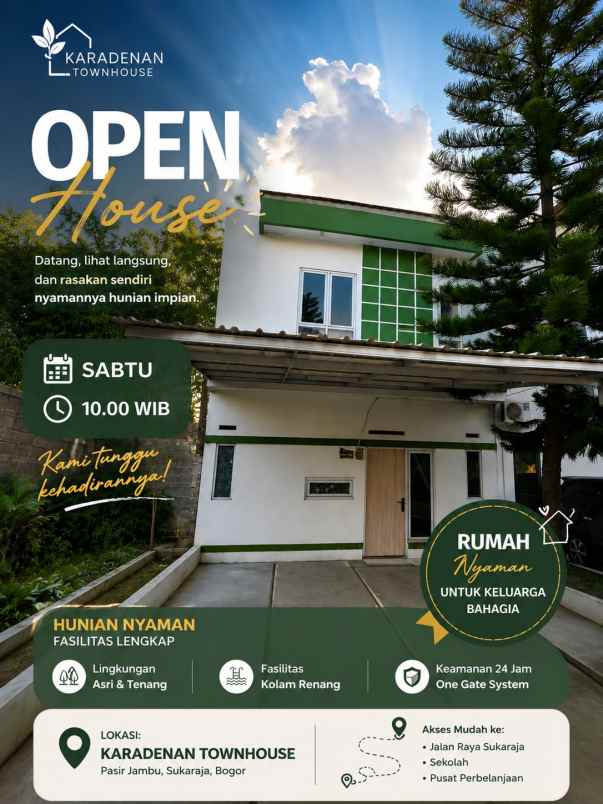 dijual rumah karadenan townhouse