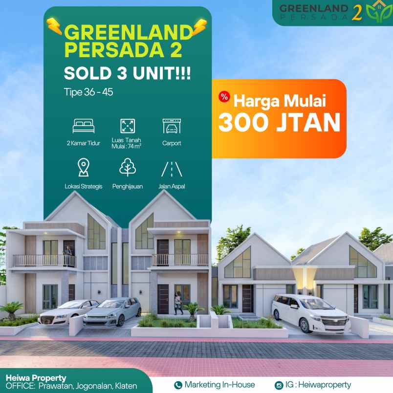 dijual rumah kebondalem lor prambanan