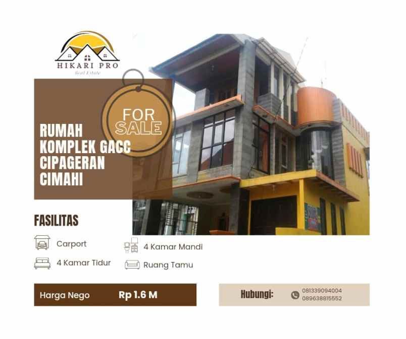 dijual rumah komplek griya asri cahaya