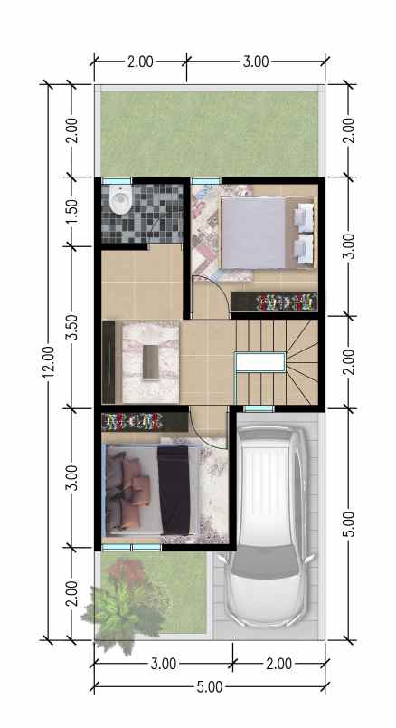 dijual rumah minimalis one gate system di kediri