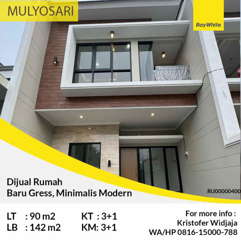 dijual rumah mulyosari mulyorejo