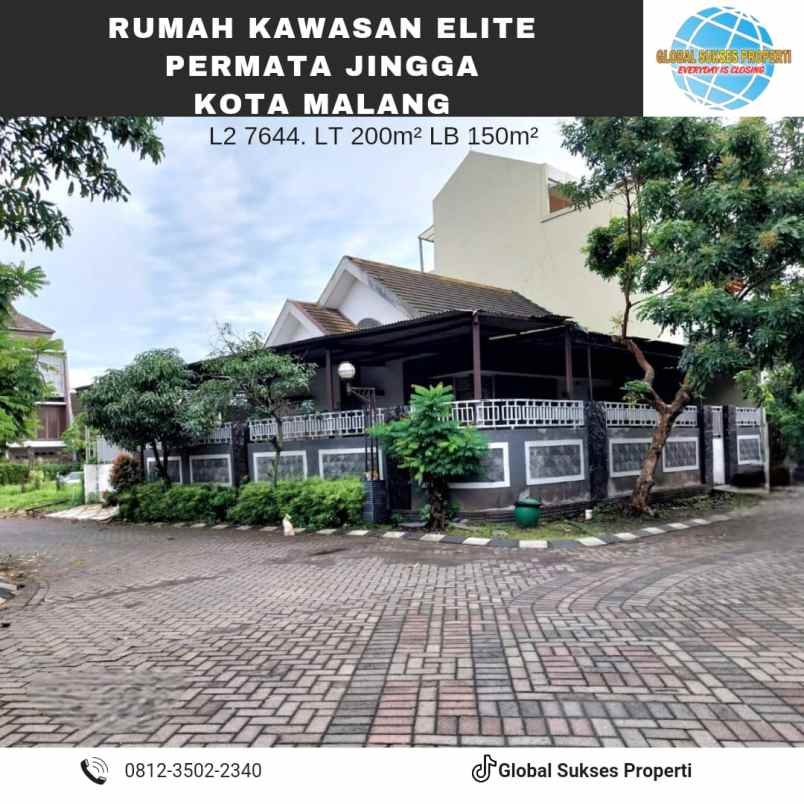 dijual rumah perum elit permata jingga