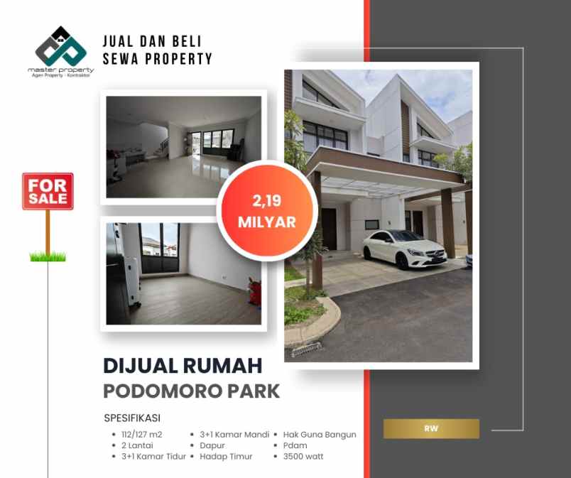 dijual rumah podomoro park