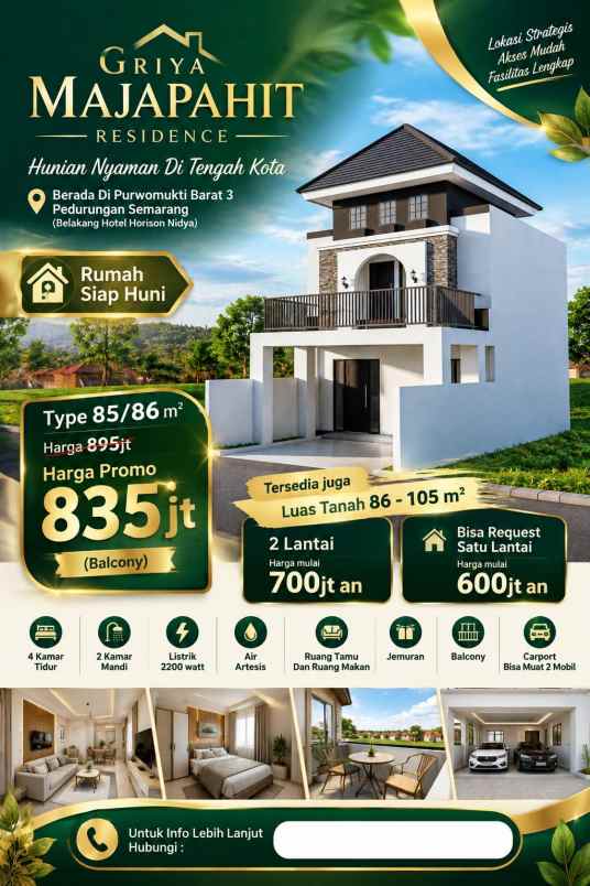 dijual rumah purwomukti barat