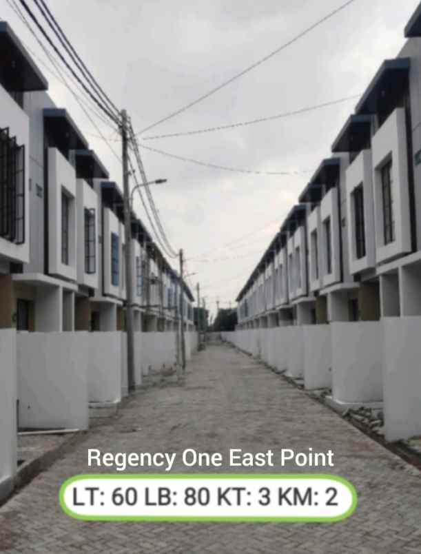 dijual rumah regency one east point