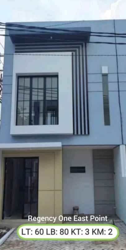 dijual rumah regency one east point