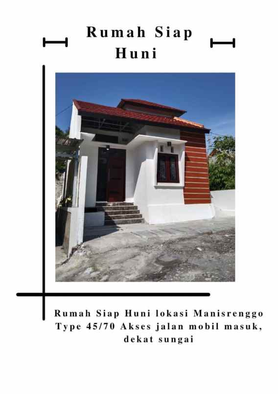 dijual rumah siap huni tipe 40 70