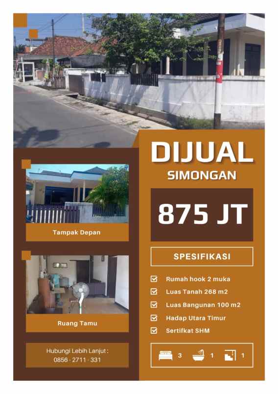 dijual rumah simongan