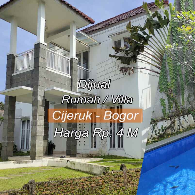 dijual rumah villa kaki gunung salak cijeruk bogor