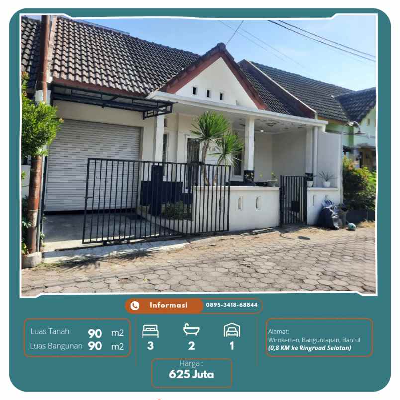 dijual rumah wirokerten banguntapan