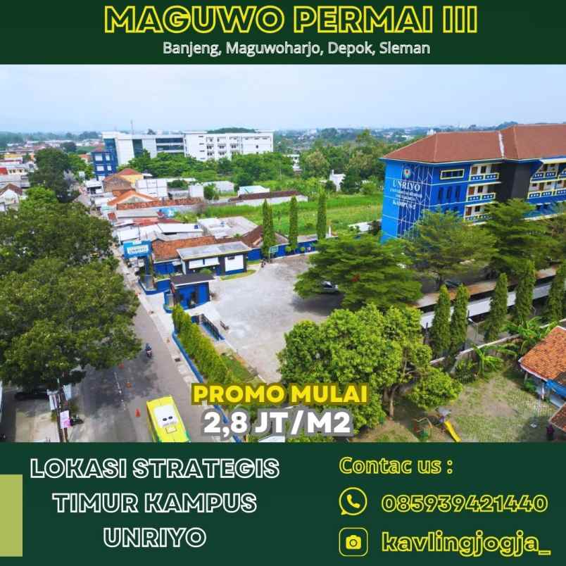 dijual tanah banjeng maguwoharjo depok