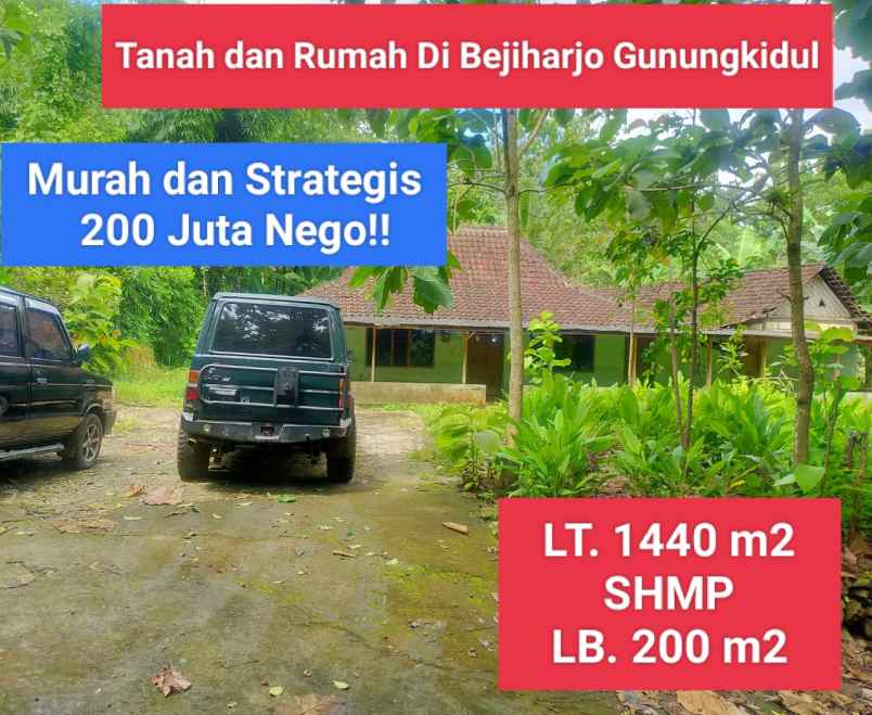 dijual tanah bejiharjo karangmojo