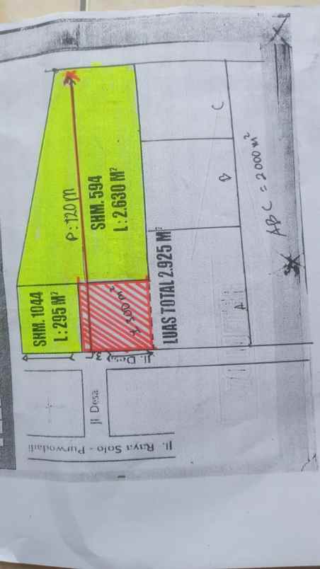 dijual tanah desa kacangan sumberlawang