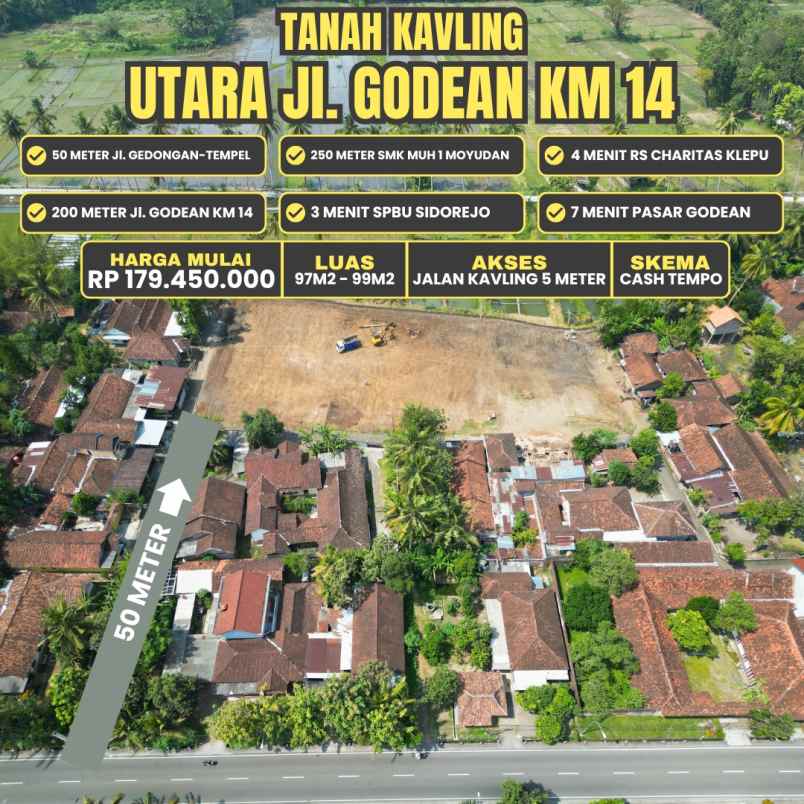 dijual tanah gedongan sumberagung