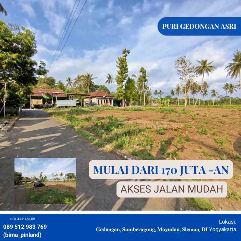 dijual tanah gedongan sumberagung