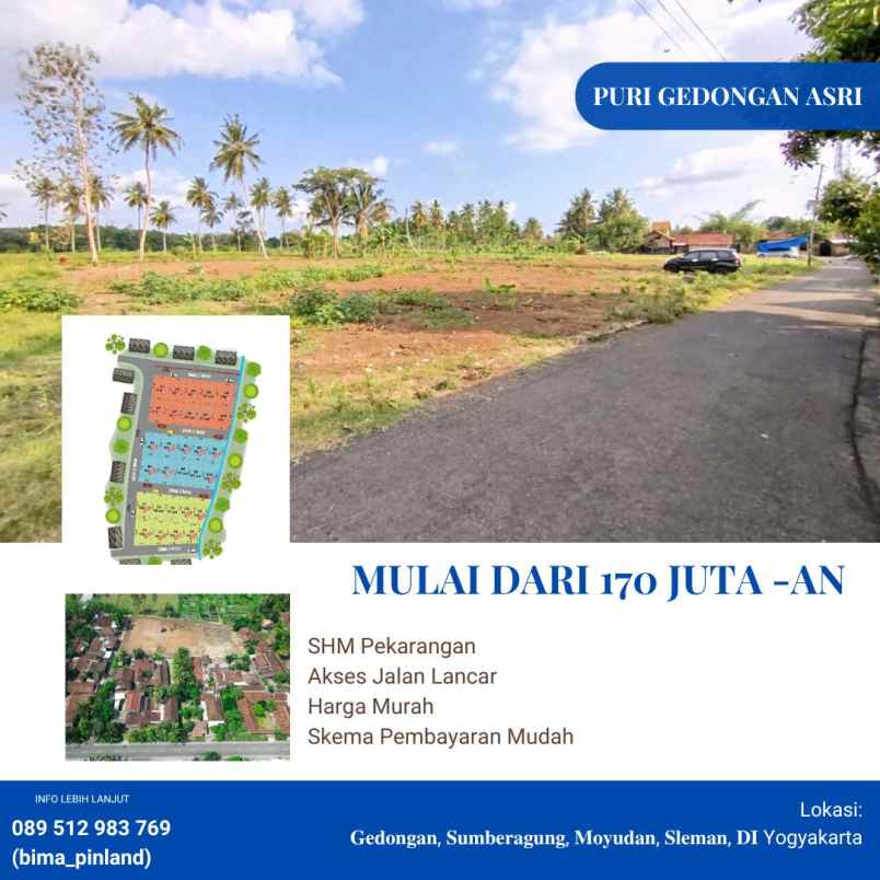 dijual tanah gedongan sumberagung