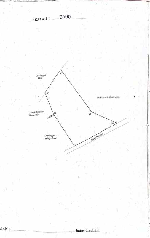 dijual tanah jalan pantura desa hameli