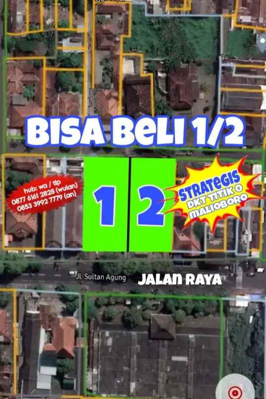 dijual tanah jalan raya sultan agung