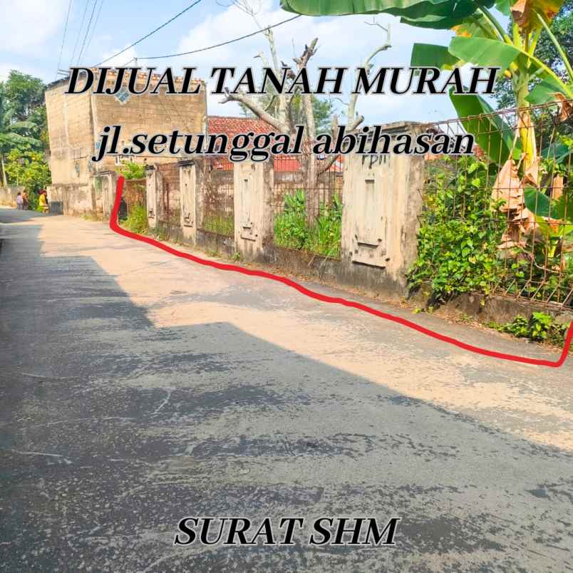 dijual tanah jalan setunggal