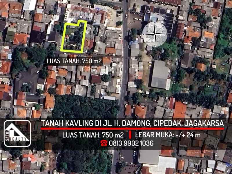 dijual tanah jl h damong cipedak