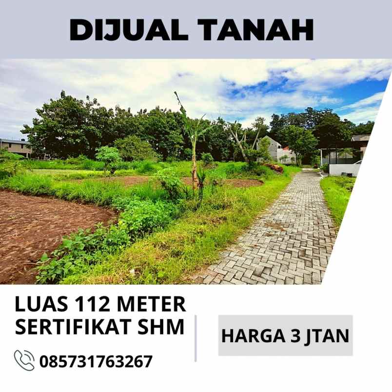 dijual tanah jl kaliurang 12 pandanaran