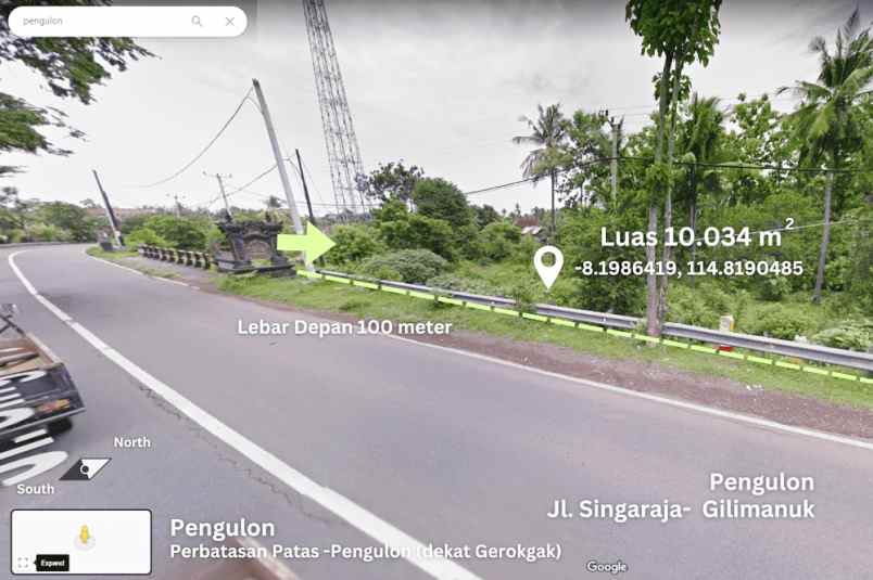 dijual tanah jl singaraja gilimanuk di