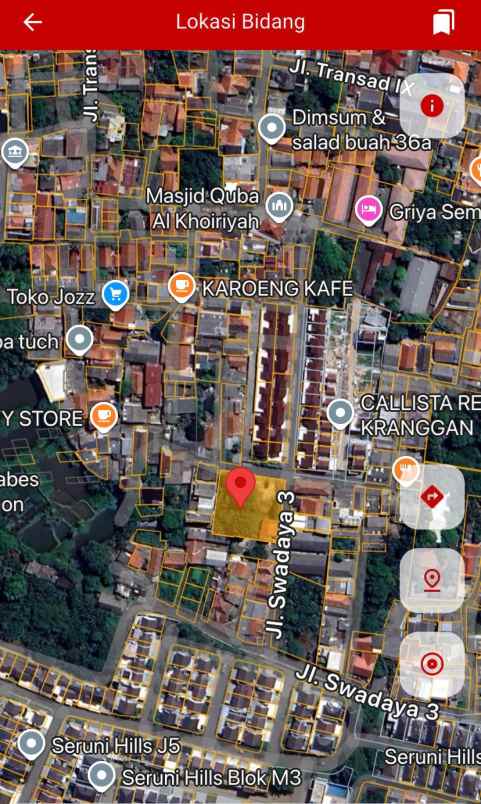 dijual tanah jl swadaya 3 ayu jati sampurna bekasi