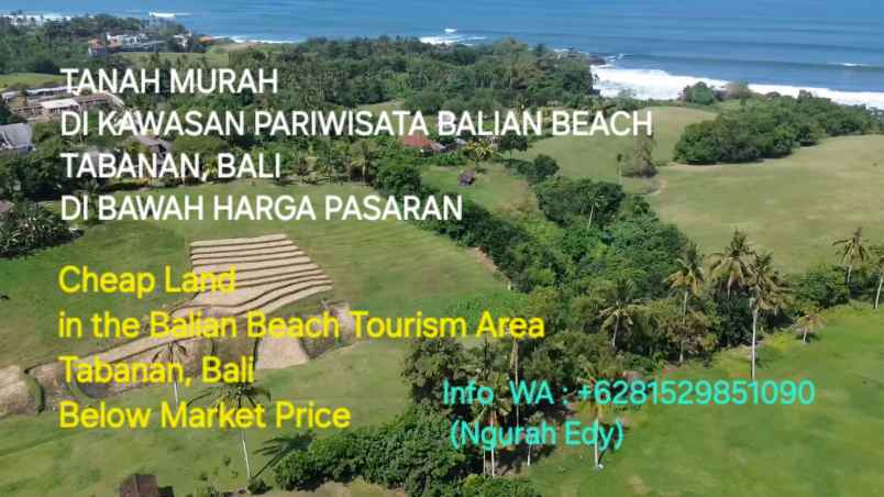 dijual tanah kawasan wisata balian