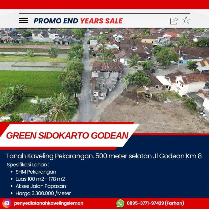 dijual tanah ngawen sidokarto godean sleman