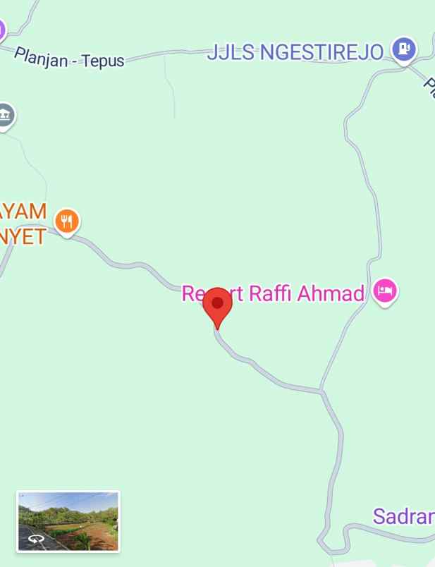 dijual tanah strategis tepi jalan baron tepus