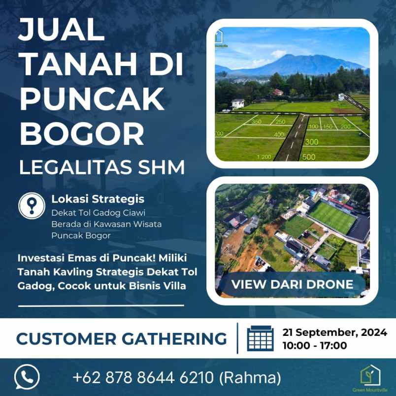 dijual tanah sukamanah megamendung