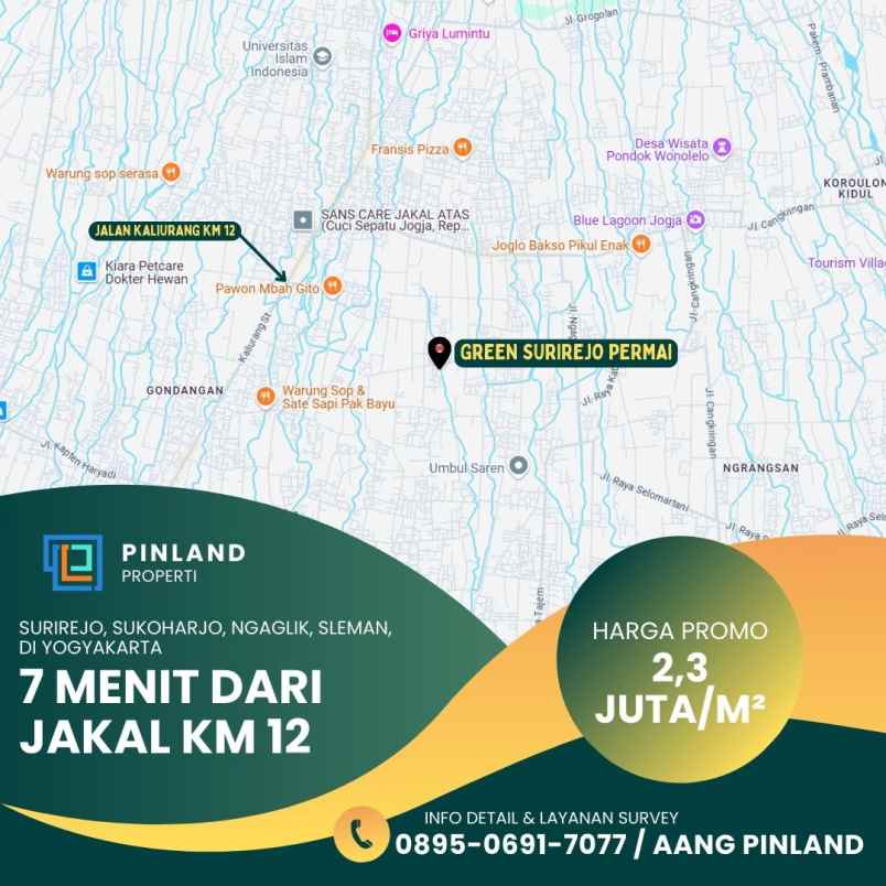 dijual tanah surirejo sukoharjo ngaglik