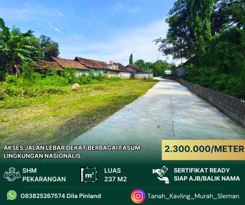 dijual tanah surirejo sukoharjo ngaglik