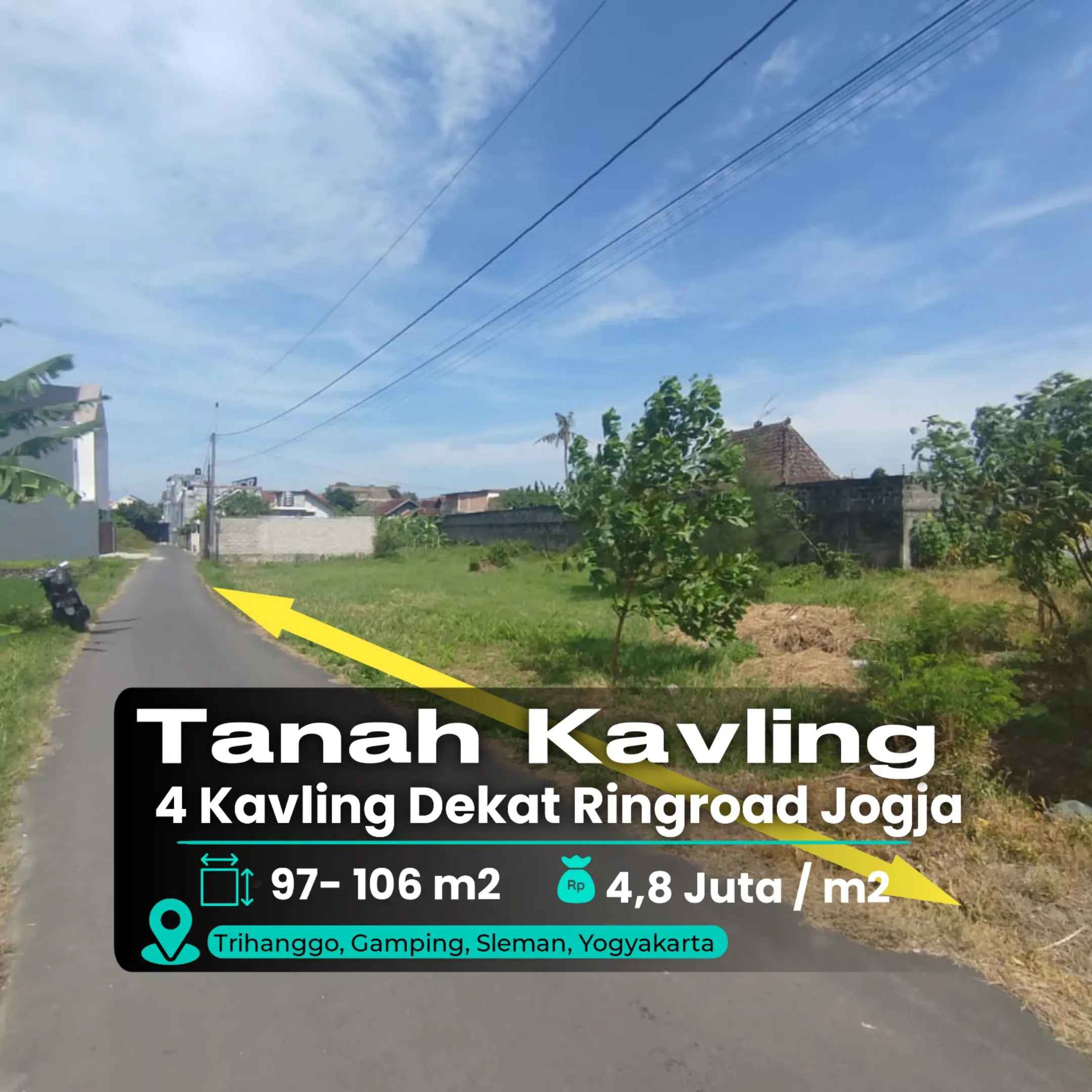 dijual tanah trihanggo gamping dekat