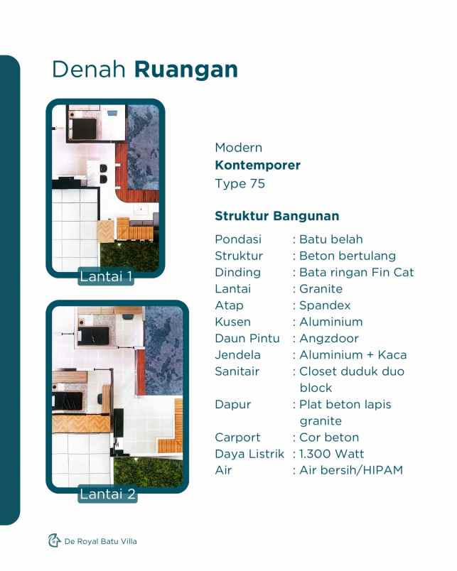 dijual villa jl imam sujono bulukerto