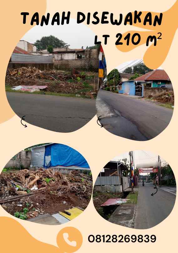 disewa tanah mampang depok pinggir jalan strategis