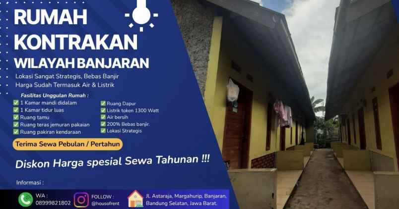 disewakan rumah jl astaraja banjaran